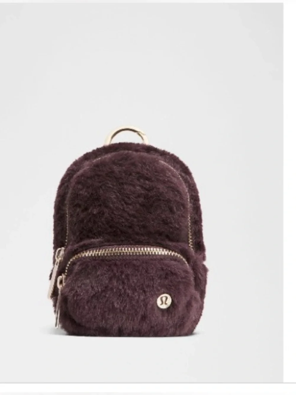 Lululemon Plush Mini Backpack nano bag charm in Deep Plum